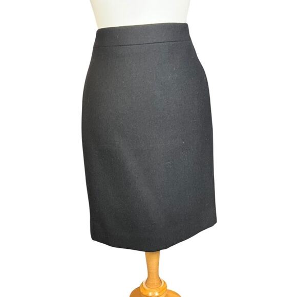 J.Crew No. 2 Pencil Skirt 6P Black Wool Career Lined Back Zip Classic Workwear - Picture 11 of 11